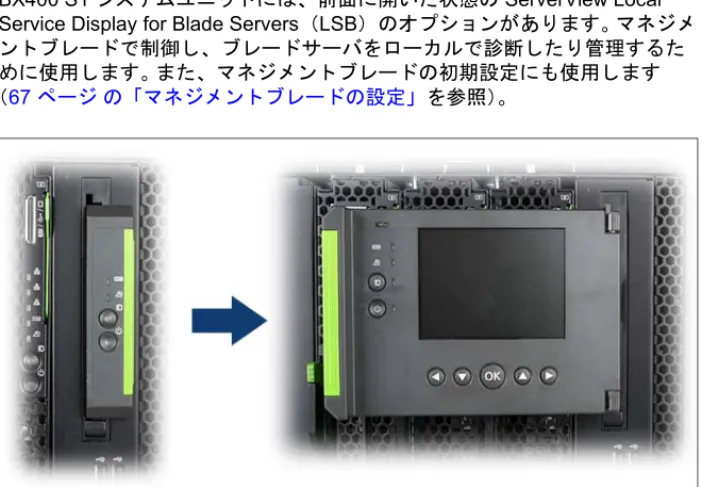 図 11: ServerView Local Service Display for Blade Servers（ラックモデル）