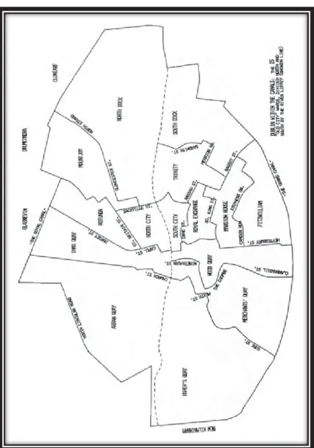 Figure 6. Map of Dublin City by Ward (1891)
