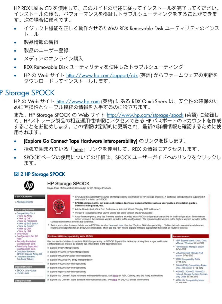図 2 HP Storage SPOCK