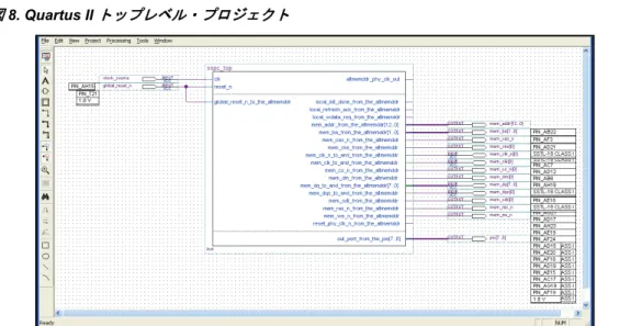 図 8. Quartus II トップレベル・プロジェクト