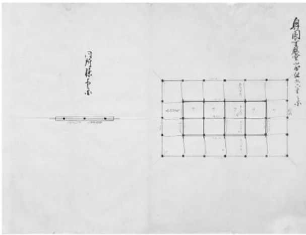 図 24 　大徳山殿堂 建地指図右妻拾分壹ノ図左之通り 図 26 　興国寺法堂小屋組初重之図 図 27 　興国寺殿堂小屋組五六重之図図28　初重小屋之図図29　三重目小屋之図図25　興国寺客殿本梁上小屋臺之地図【興国寺本堂（天保13・1842年）】