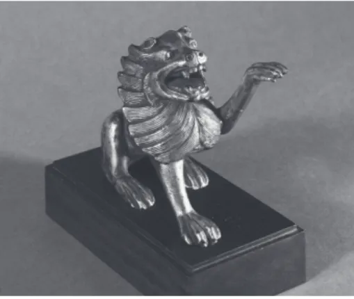 fig. 4   《金銅鍍金の獅子》（ベレンソン旧蔵）、中国、南北朝時代 