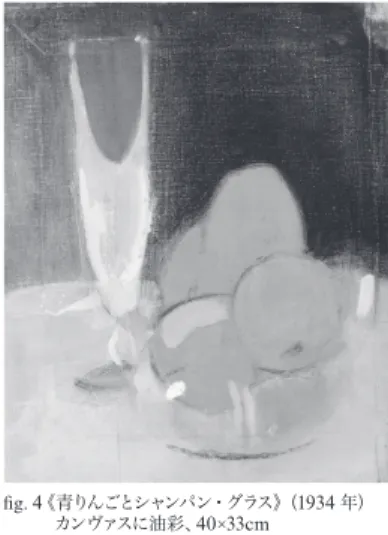 fig. 4  《青りんごとシャンパン・グラス》（1934 年）