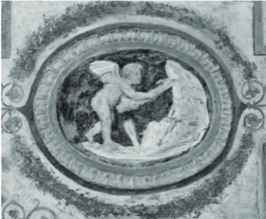fig. 8  Giovanni da Udine, Medallion with Cupid. stucco relief,  Stufetta of Clement VII, Rome, Castel Sant’Angelo