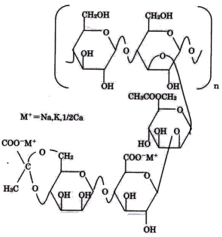 Fig. 1.4. Molecular structure of xanthan gum  38,39)