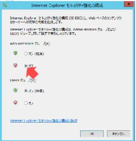 図  34: Internet Explorer  セキュリティの構成 