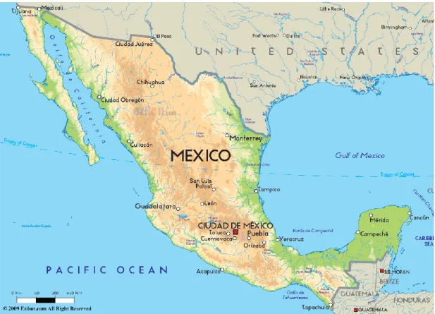 Fig. 1-1 Map of Mexico 