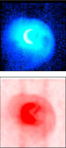 Figure 2. (top) Example of an EUV image taken by the IMAGE satellite and (bottom) estimated amplitude of the observation noises.
