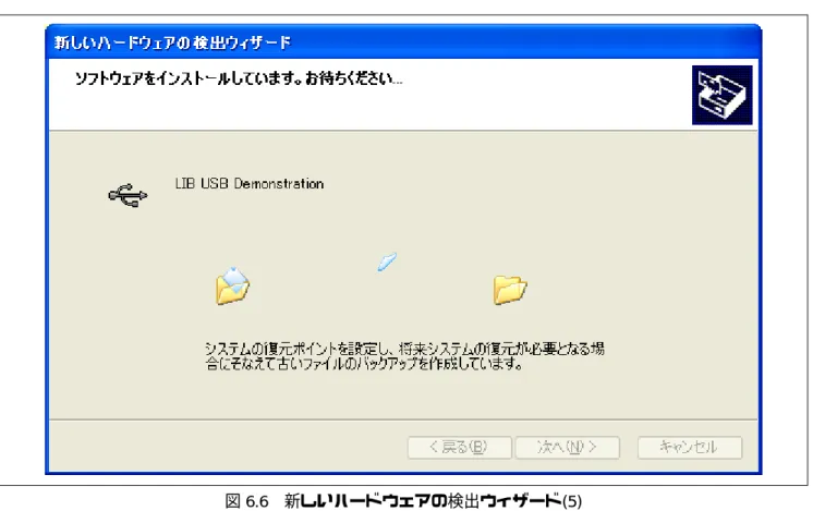 図 6.6  新しいハードウェアの検出ウィザード(5) 
