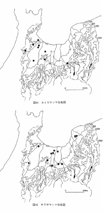 図 4 4 カ ト リ ヤ ン マ 分 布 図