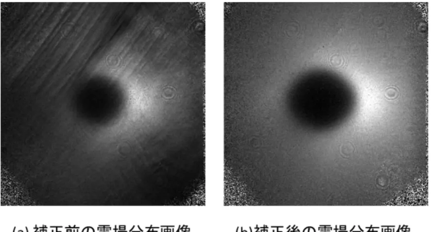 図 2  検 光 子 回 転 に よ る 画 像 補 正 の 効 果