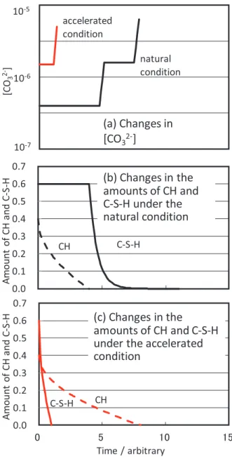 Fig. 5  Schematic process of carbonation in front zone