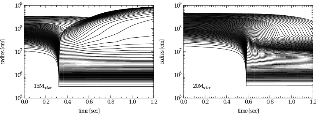 Figure 26. Wilson による Delayed explosion の計算例 [22]