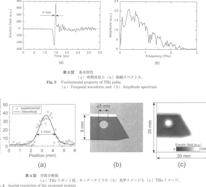 Fig.  3  Fundamental  property  of  THz  pulse.