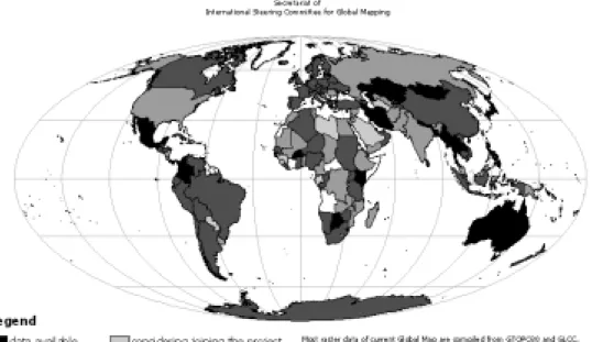 Figure 1. Status of Global Mapping Project 