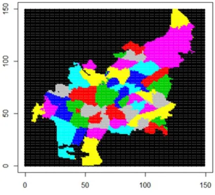図 3. 7  補完した学区データ 