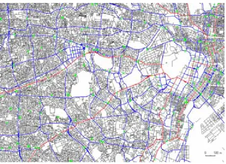 図  構築したネットワークの拡大図  東京  区近辺 