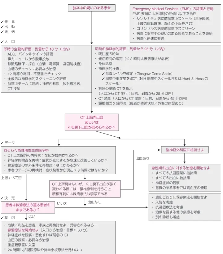 図 2 脳卒中が疑われる場合のアルゴリズム