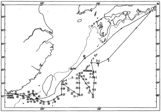 Table  1.  Trawling stations for crabs recorded in this paper.
