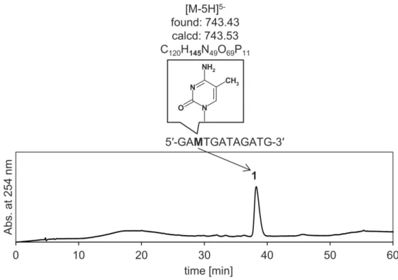 Fig. 2-10  反応前の DNA2 の HPLC 結果