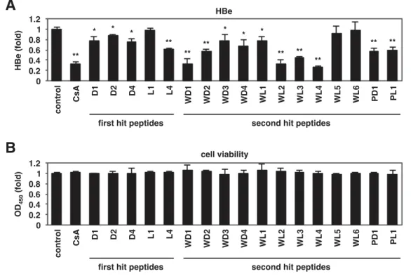 Figure  6.  ũ HBV ƾ Ř > ƍ  : Ǚ Ʈ ǡ ǚ p m \ a ( 2nd U L }  c  M ʹ A Bʺ Ë  i ` Ȭ Ț Ȱ ʹA ʺ 0  ) HepG2-hNTCP-C4 Ț Ȱ ʹ Bʺ ' Þ ð ǘʹ CsA 0  ) Ǚ Ʈ ǡ ǚ p m \ a 10 µ Mʺ> Æ Ǡ  Fig