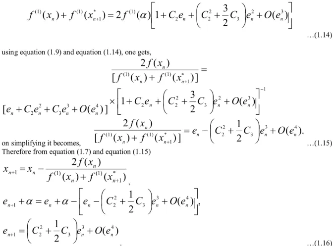 Table 1.1: Examples used for comparison of Varient’s Newton method and classical Newton’s method 