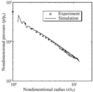Figure 3 shows the pressure profiles obtained from the simulation at 2 µs intervals respectively