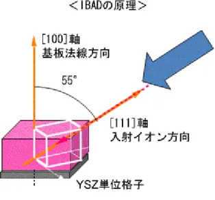 図  2.1  IBAD 法の原理 