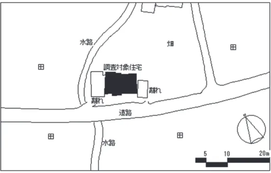 図 2-1  対象住居の敷地周辺状況 