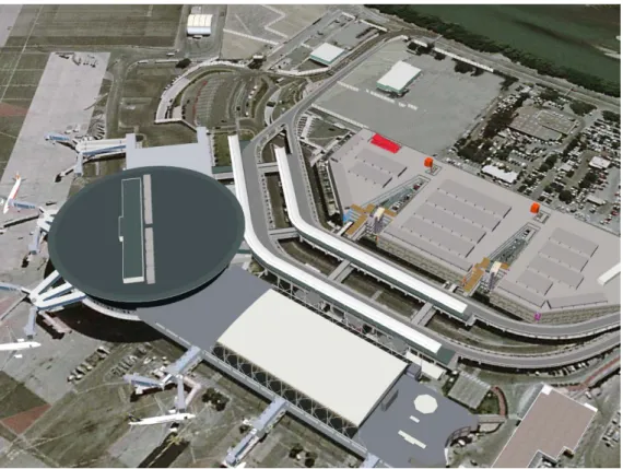 図  15  ニース・コートダジュール空港モデル（ UC-win/Road よりキャプチャー画像）
