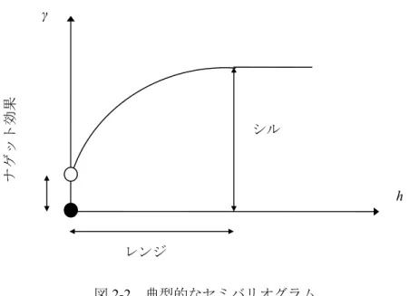 図 2-2  典型的なセミバリオグラム 