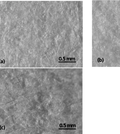 Table 1  shows the mass of the coated paper per square meter. The mass of the soya film on the paper  surface is around 56g/m 2  while the mass of the PE film on the paper surface is around 64g/m 2 