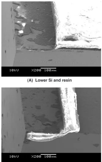 Figure 2  Schematic view of experimental apparatus3.06.06.04.00.630.63hFBonding areaSiliconSiliconResinA0.37  SpecimenSteel ballJig 1Jig2