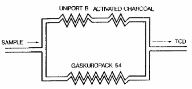 Fig. 1 A schematic diagram of the column system simultaneously separating four gases.