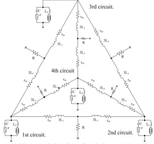 Figure 1: Circuit model in tetrahedron form.