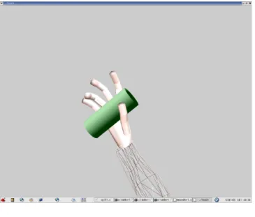 図 ５ . ２ 円柱を握る ｆ １ ~ｆ ５ 及びｈは振動の強さを表す。記号と対応する指及び手の平は 表 ５ . １のように定める。 表 ５ . １  記号と対応する部位 ｆ １ 親指 ｆ ２ 人差し指 ｆ ３ 中指 ｆ ４ 薬指 ｆ ５ 小指 ｈ 手の平 ５.１  実験１：振動パターンによる臨場感 物を触る・物を握る動作に対して、振動の与え方により臨場感を高め る効果に違いがあるのかを検討する。
