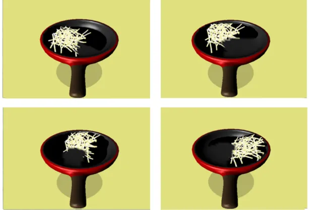 図 4.3: フライパンを振った時の麺の移動の様子