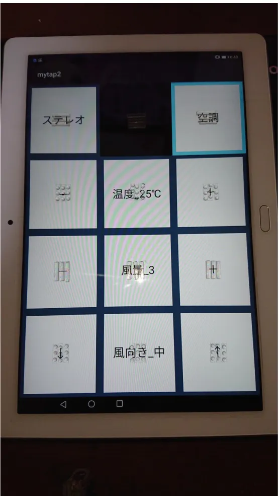 図 4.1: タブレットおよび操作画面