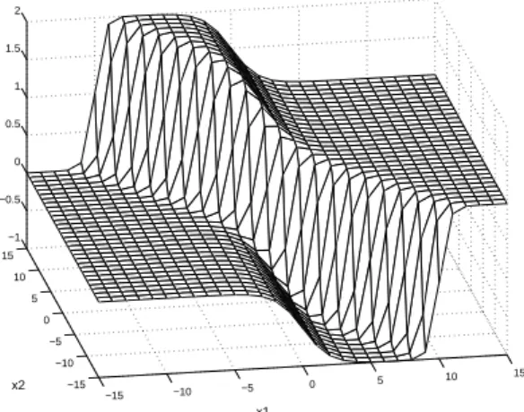 Fig. 2. The true function of 2-2-1 MLP model