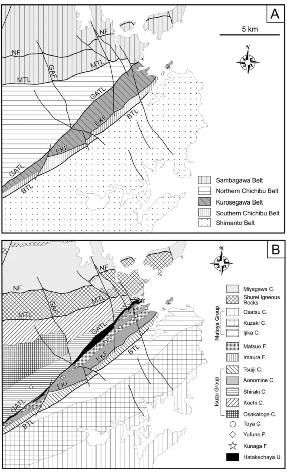 Fig. 1    Geologic index map of the Toba District.