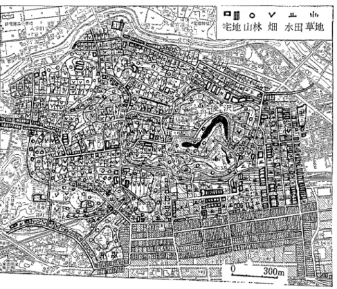 図 B 地籍図による平町(北目村)の土地利用図 ( 1 8 8 3 )
