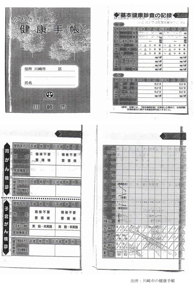 図 1-1-1  健康手帳の例 
