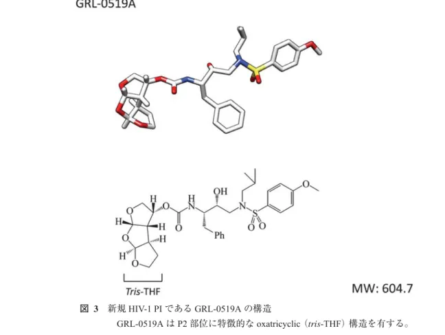図 3 新規 HIV-1 PI である GRL-0519A の構造