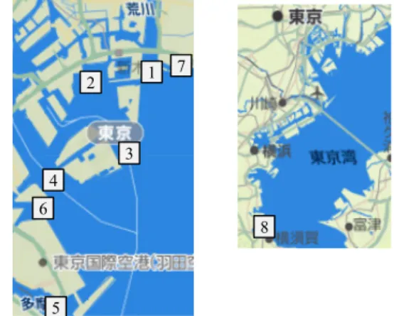 Fig. 1. Catching Points of Fish and Shellfish in Tokyo Bay6