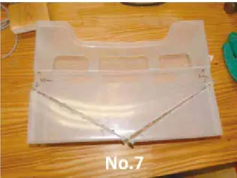 Fig. 5. Plastic document file case with a cutting line  for buckets.