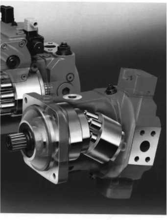 Fig. 2 Axial Piston Pump/Motor of Bent Axis type (Front one, Bosch Rexroth)  (4)
