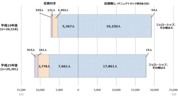 図 C    RU11 の教員における任期の有無と雇 用財源