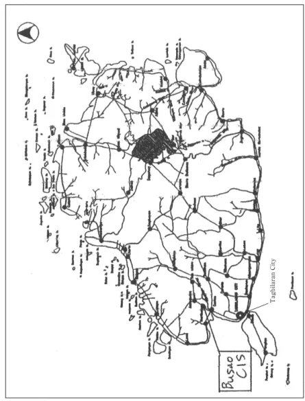 Figure 1.　Map of Bohol Province. Source: NIA Bohol Provincial Office Tagbilaran City