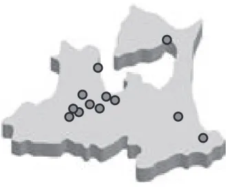図 1 訪問した医療機関の県内分付図 平成 26 年 1 月〜平成 27 年 8 月までに訪問した医療機関の 所在地を示す．交通の便が良く（午後 3 時過ぎに出発して 日帰り可能な医療機関），青森県合同輸血療法委員会世話 人や学会認定・輸血看護師のいる医療機関が多い青森市， 弘前市近辺に集中している傾向がある． 表 4 講演後の感想（アンケート記載，口頭伝達，質問を含む） 1．卒後 1 年目研修医 ・即時型の輸血副作用への初期対応をいつも心配していたが，再確認できてよかった（5 名） ・研修病院で大量出血時