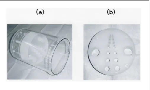 Fig.  1 A 20-cm-diameter and 31.8-cm-long cylindric phantom was used. A phantom contain- contain-ing “Hot” Lesion Resolution Insert (HLRI) which has 18 spheres of 9 diameters was used